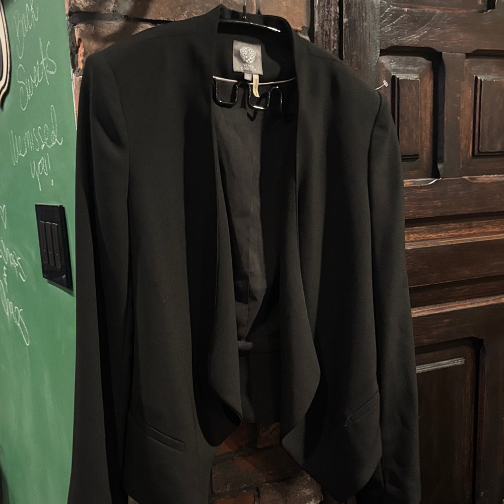 Vince Camuto Black Open Front Blazer